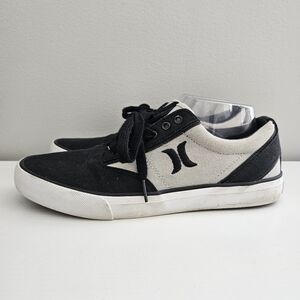 HURLEY Men's Kayo Lace Up Black White Sneakers Size 9M